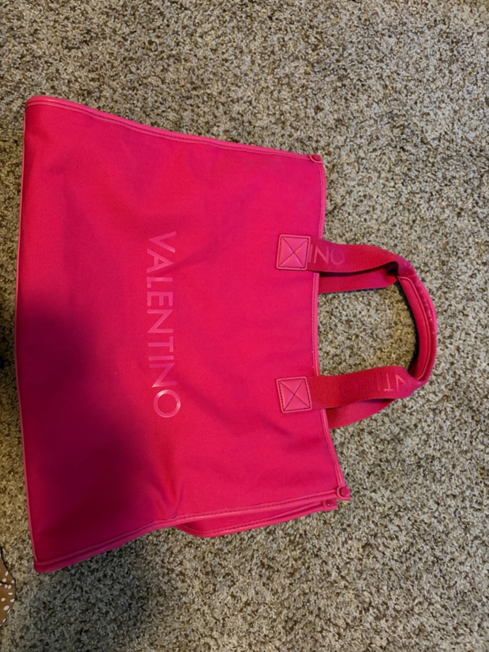 Mario Valentino Hot Pink Canvas Tote